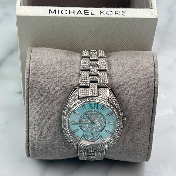 Michael Kors Luxurious Dena Pavé Silver-Tone Watch Ladies - Picture 4 of 11